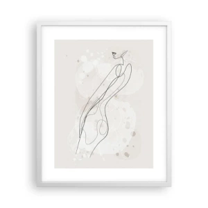 Poster în ramă albă - Să rătăcești cu privirea - 40x50 cm