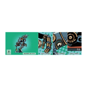 Mostră tapet Premium Sand - Peste esența ființei - Abstracția, Robot inteligent, Pentru copii - 100x30 cm