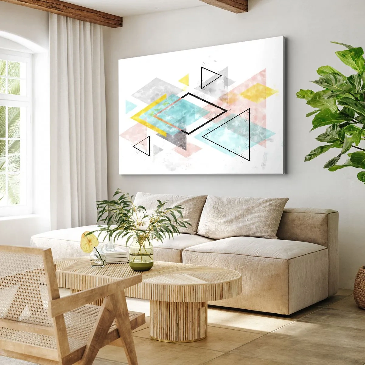 Tablou pe pânză - Joc geometric - 120x80 cm