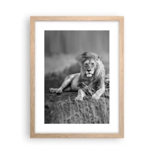 Poster în ramă de stejar deschis - Siesta regală - 30x40 cm