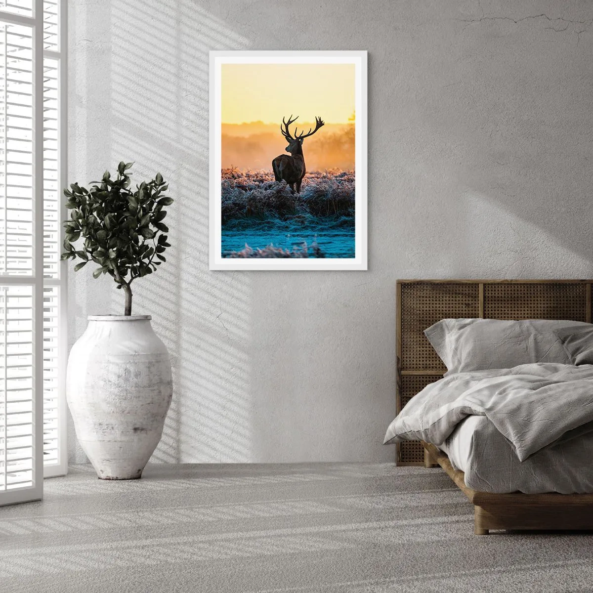 Poster în ramă albă - Încoronat pe domeniul său - 40x50 cm