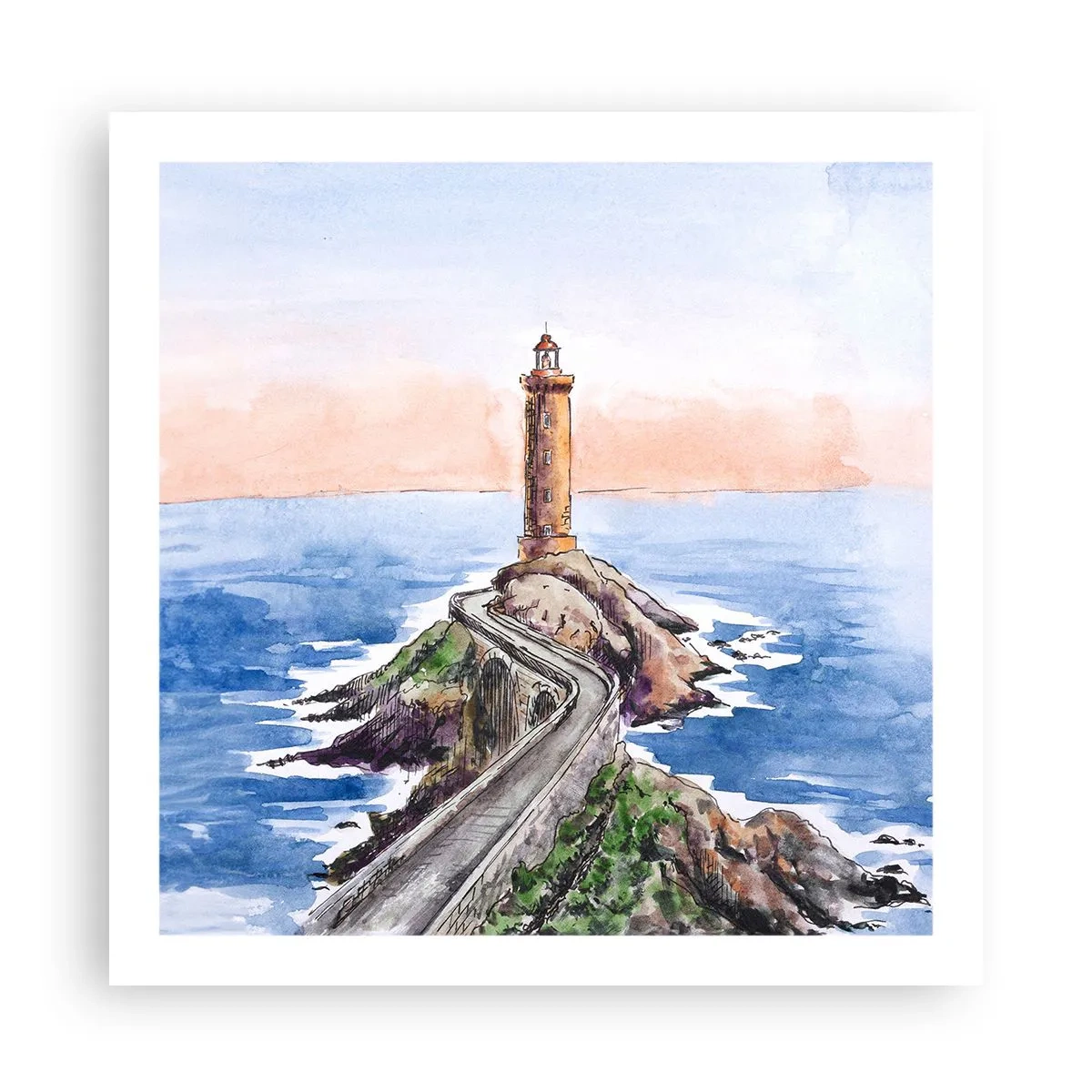 Poster - Cu fața la mare - 60x60 cm