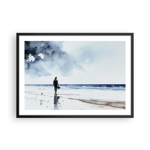 Poster în ramă neagră - Vorbind cu marea - 70x50 cm