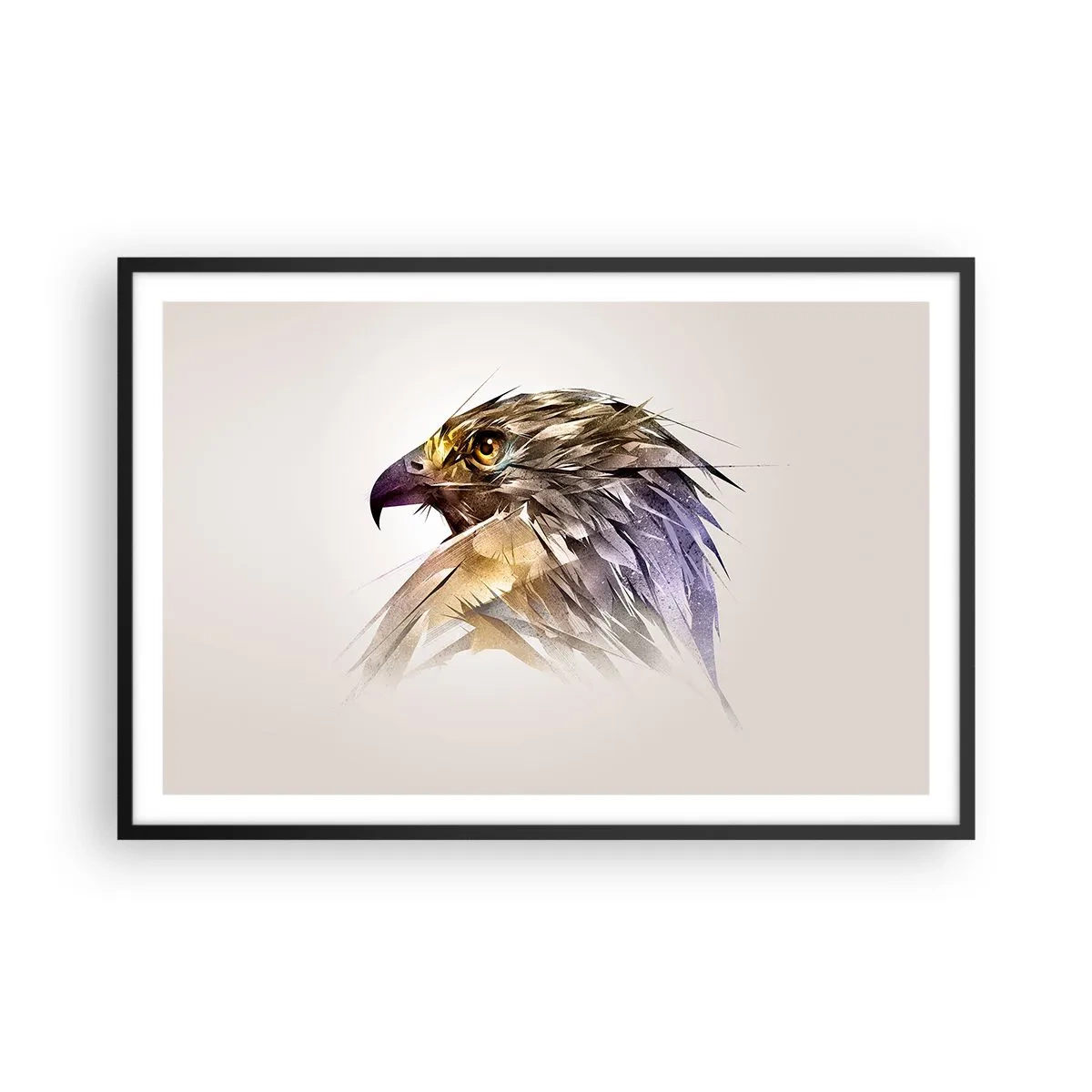 Poster în ramă neagră - Portretul unui războinic - 91x61 cm