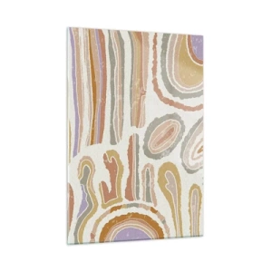 Tablou pe sticlă - Secțiuni colorate - 50x70 cm