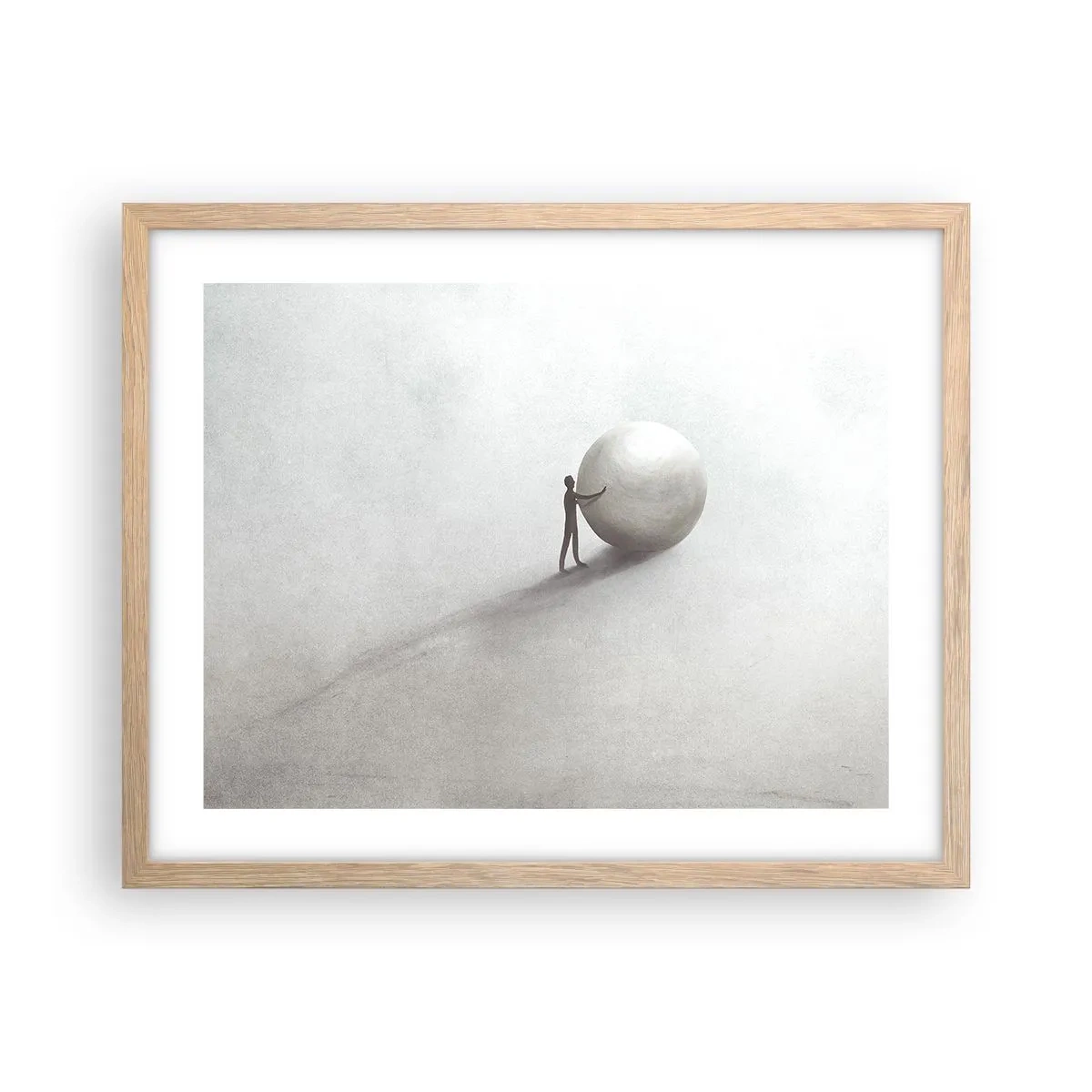 Poster în ramă de stejar deschis - Jocul vieții - 50x40 cm