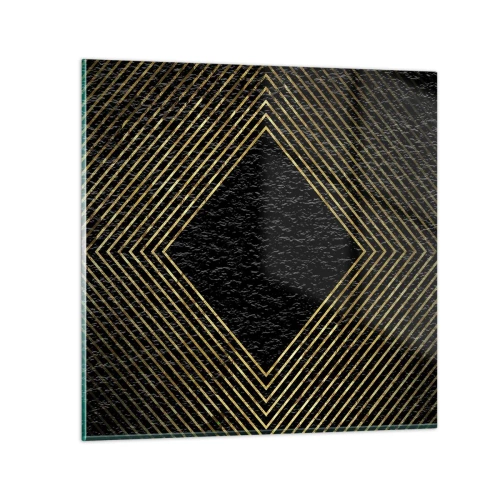 Tablou pe sticlă - Geometrie în stil glamour - 30x30 cm
