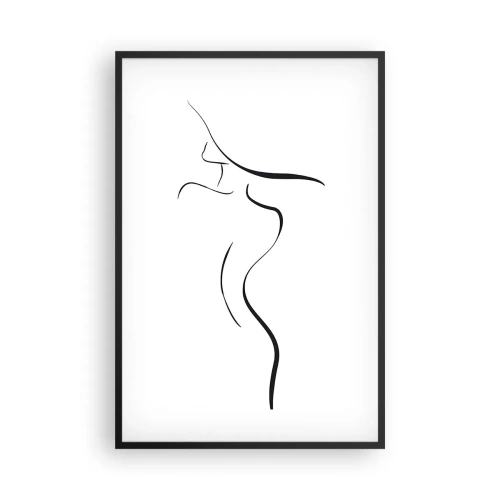 Poster în ramă neagră - E insesizabilă ca un val - 61x91 cm