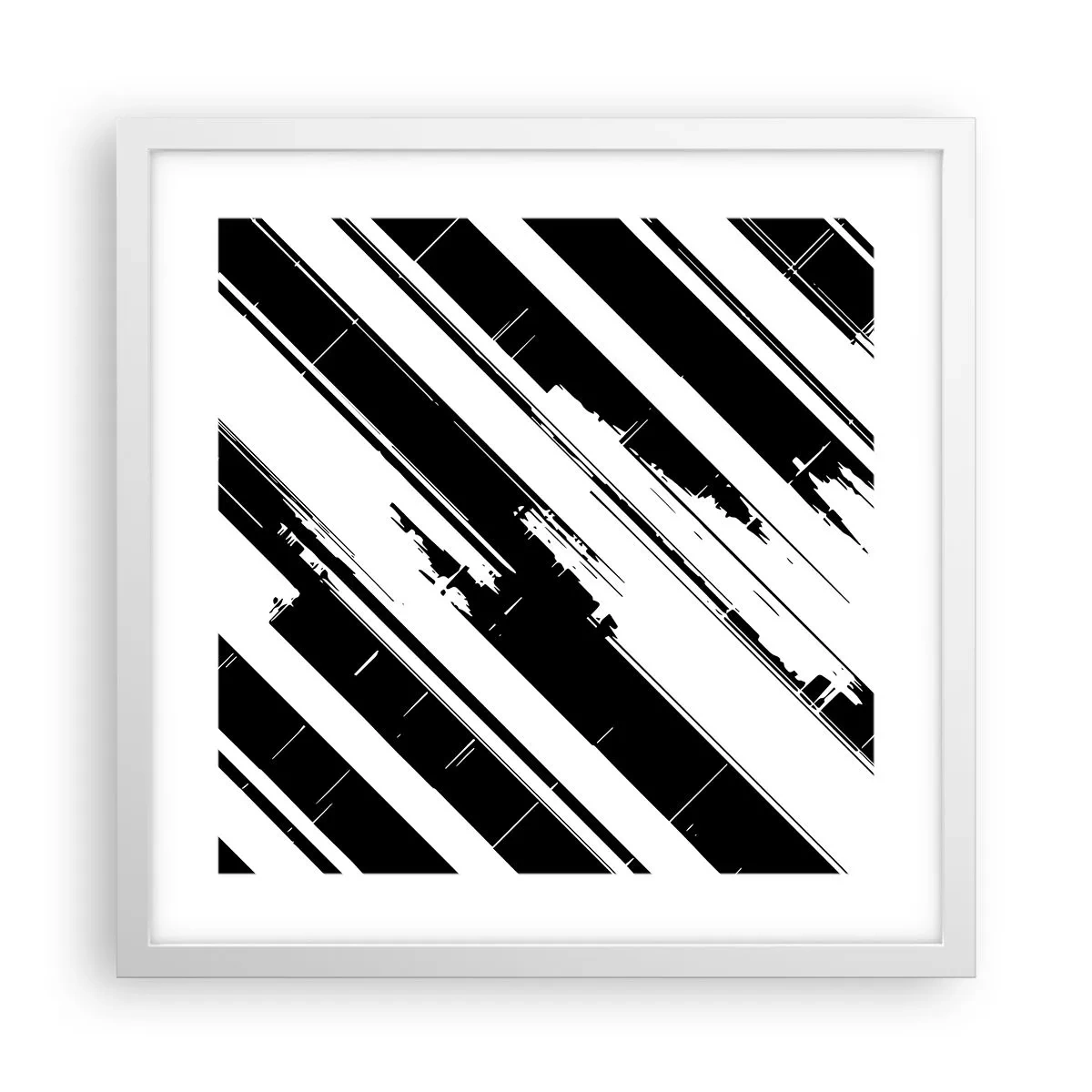Poster în ramă albă - Compoziție intensă și dinamică - 40x40 cm