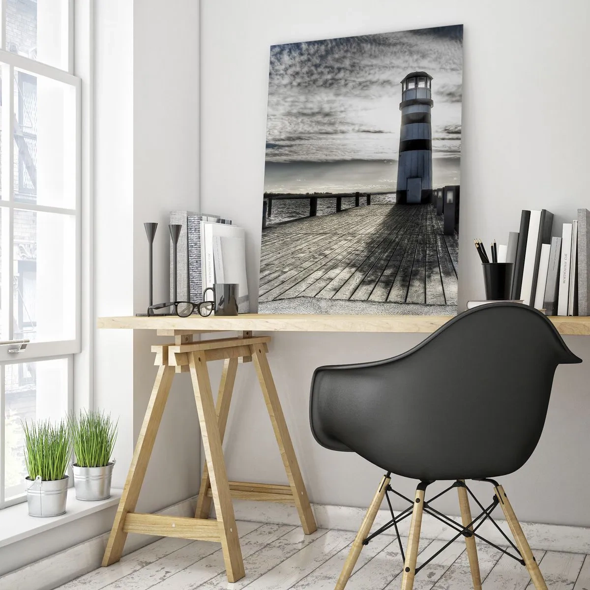 Tablou pe sticlă - Marinari, abia aștept să vă văd - 50x70 cm