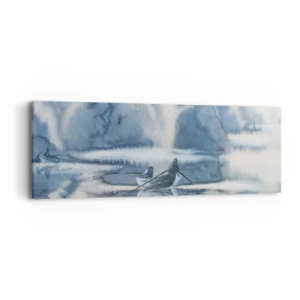 Tablou pe pânză - Pescarii în paradisul lor - 90x30 cm