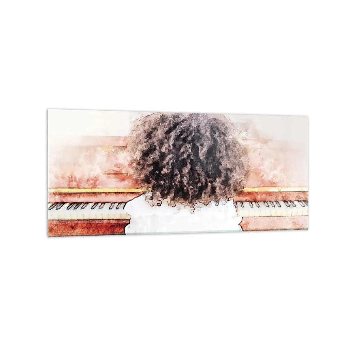 Tablou pe sticlă - Într-o lume a muzicii - 120x50 cm