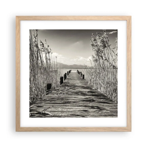 Poster în ramă de stejar deschis - În intimitatea ierburilor - 40x40 cm