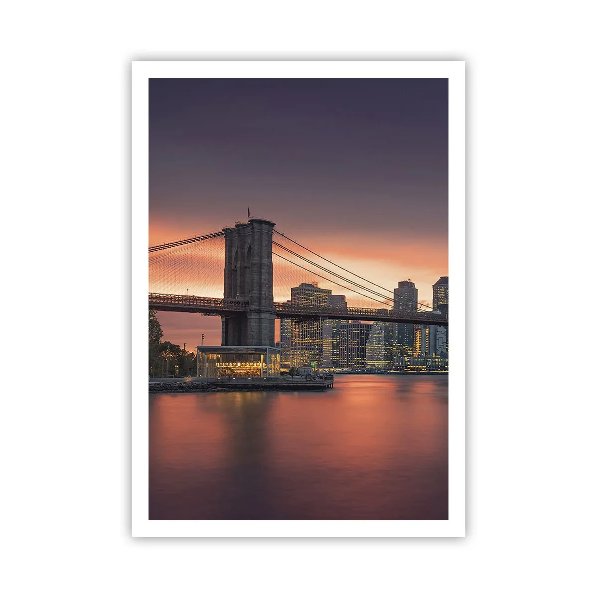 Poster - Scufundate în tăcerea liliachie - 70x100 cm