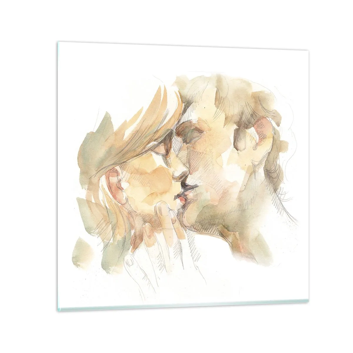 Tablou pe sticlă - Jumătatea găsită? - 30x30 cm