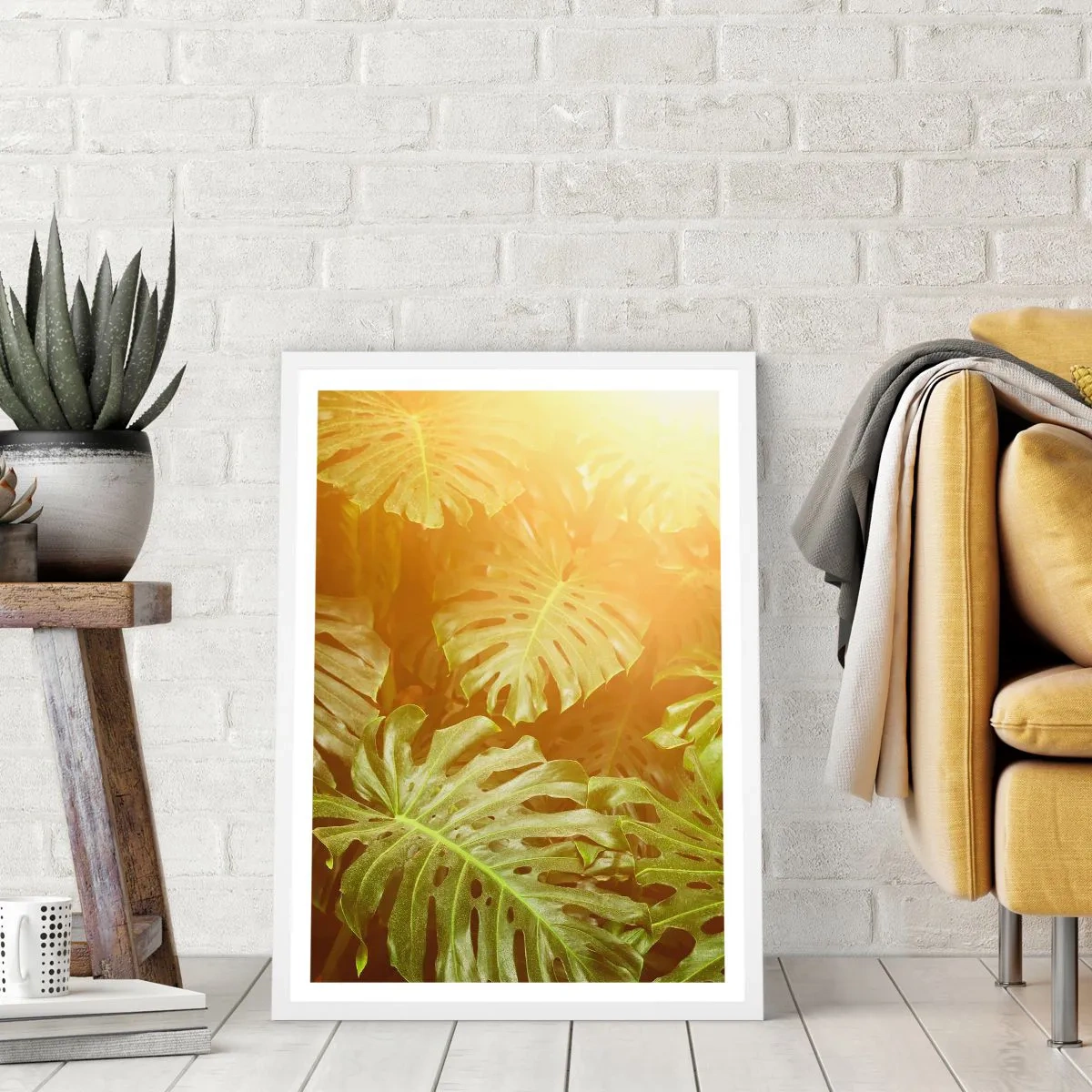 Poster în ramă albă - Poftiți în verde - 61x91 cm