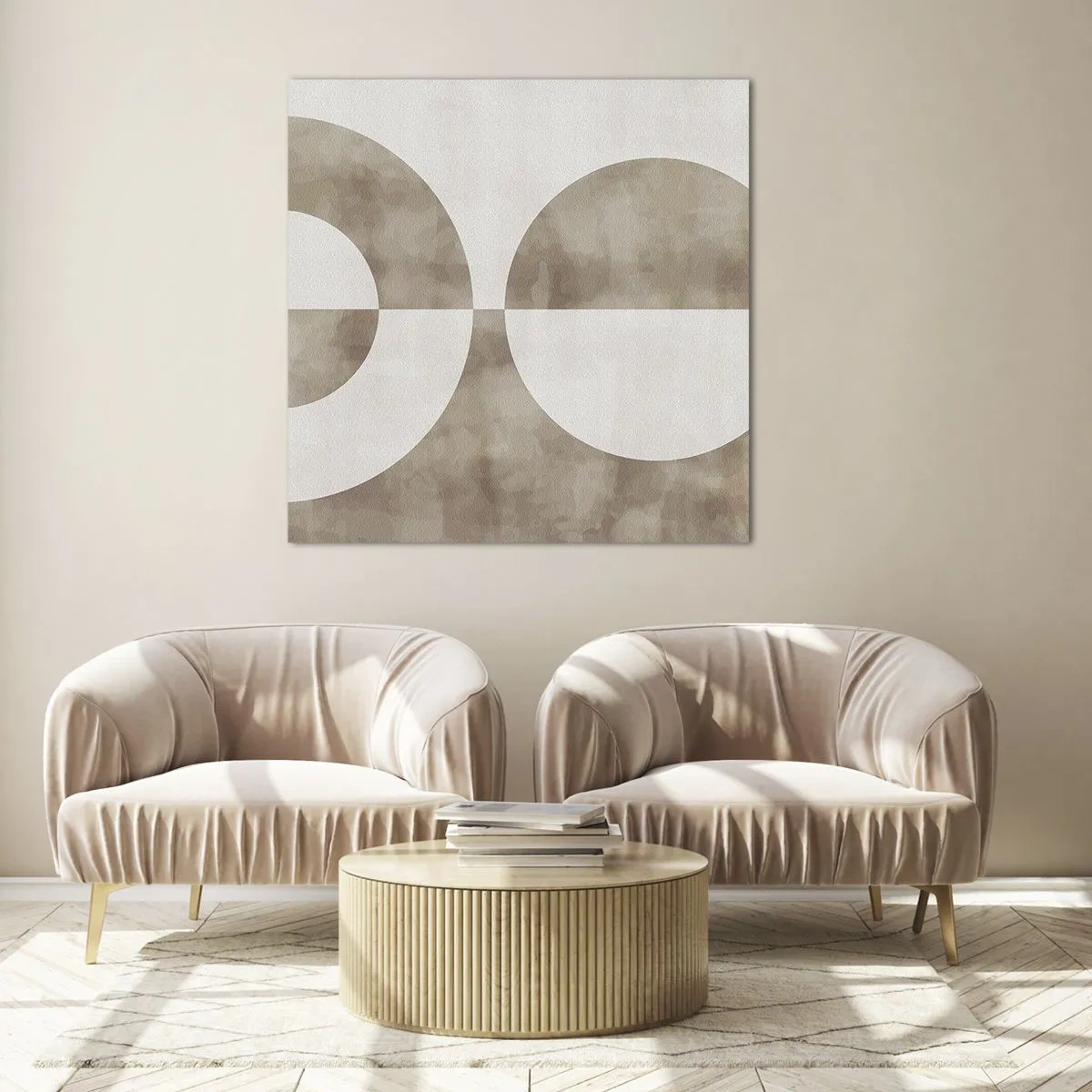 Tablou pe sticlă - Similitudini și diferențe - 50x50 cm