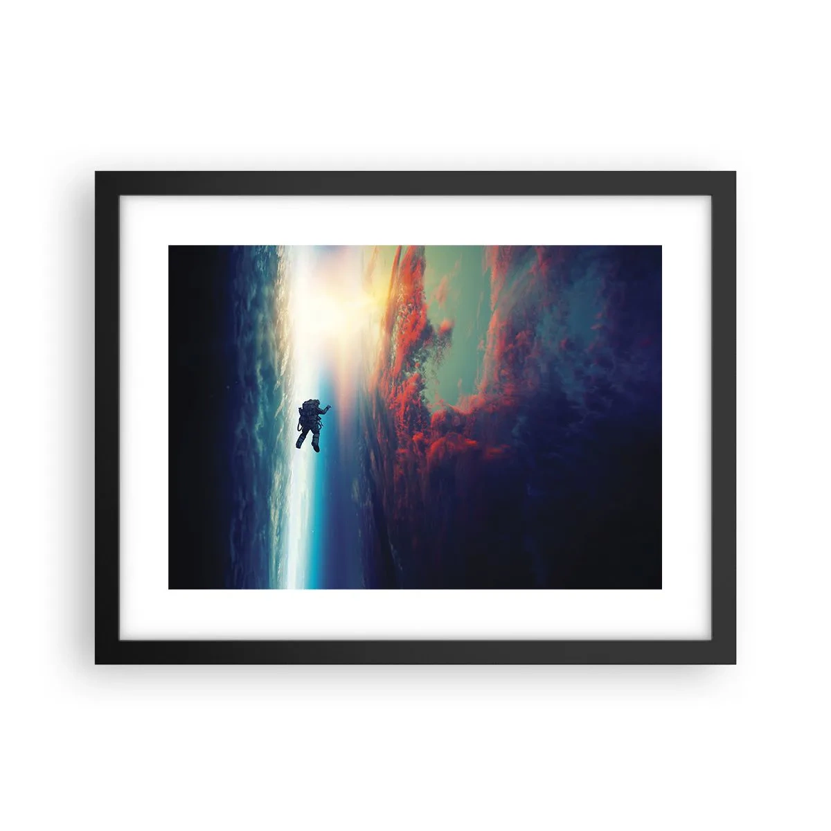 Poster în ramă neagră - Provocând universul - 40x30 cm