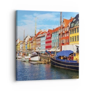 Tablou pe pânză - Portul vesel - 30x30 cm