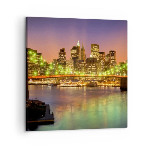 Tablou pe pânză - Lumina nu se stinge niciodată aici - 60x60 cm