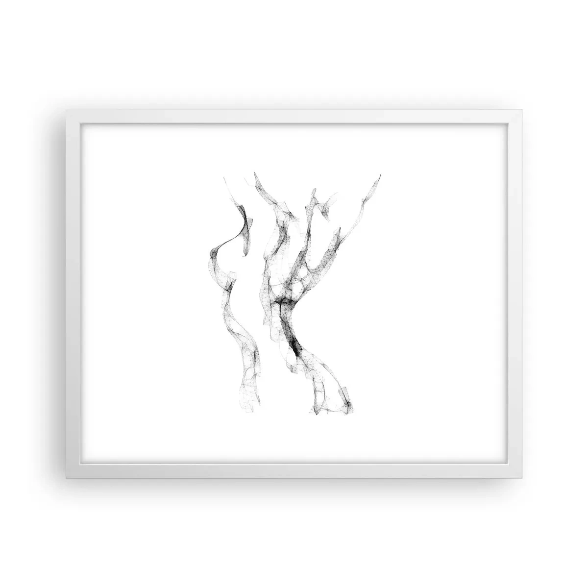 Poster în ramă albă - Frumoasa și puternică - 50x40 cm