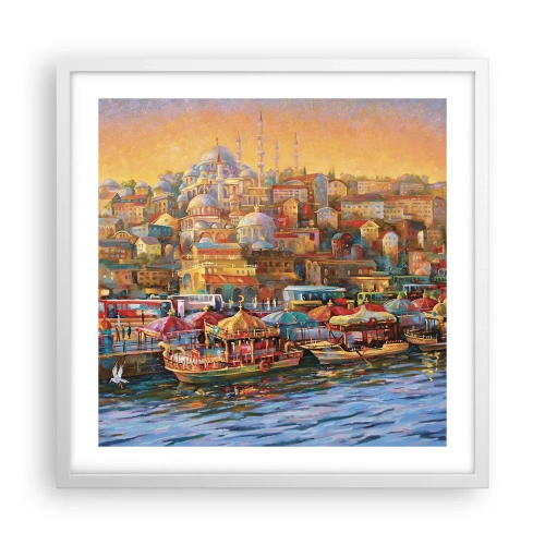 Poster în ramă albă - O poveste din Istanbul - 50x50 cm