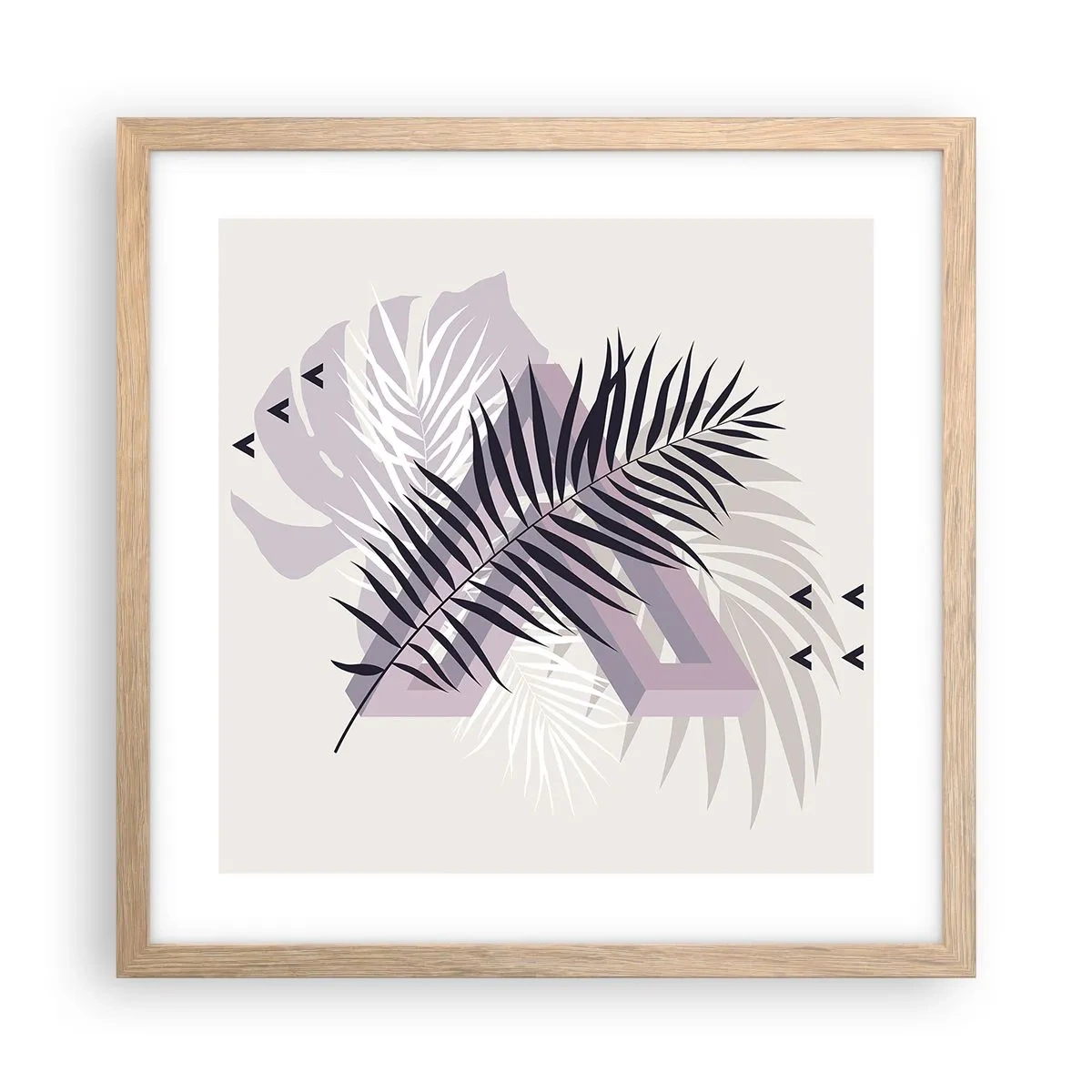 Poster în ramă de stejar deschis - Umbra unei umbre - 40x40 cm