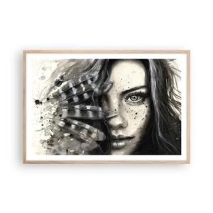 Poster în ramă de stejar deschis - Frumusețe sălbatică - 91x61 cm