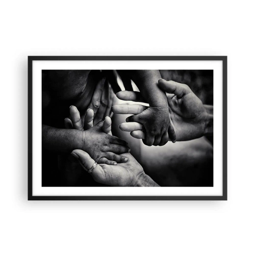 Poster în ramă neagră - A fi om - 70x50 cm