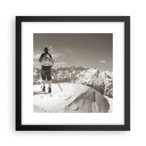 Poster în ramă neagră - Și munții sunt la fel - 30x30 cm