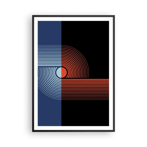 Poster în ramă neagră - Într-o îmbrăţişare geometrică - 70x100 cm