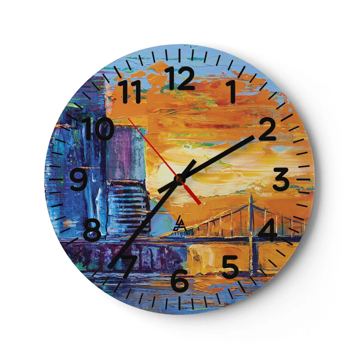 Ceas de perete - Ceas pe sticlă - Cultură și natură - 40x40 cm