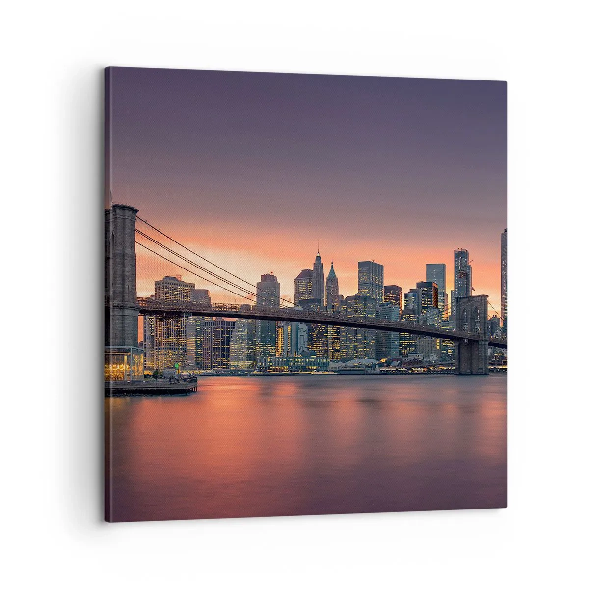 Tablou pe pânză - Scufundate în tăcerea liliachie - 60x60 cm