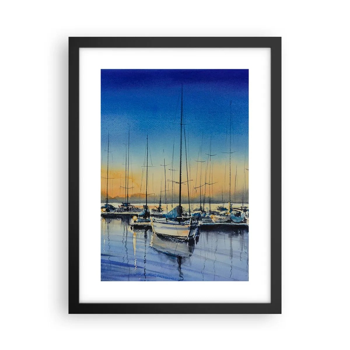 Poster în ramă neagră - Sfârșitul unei zile bune - 30x40 cm