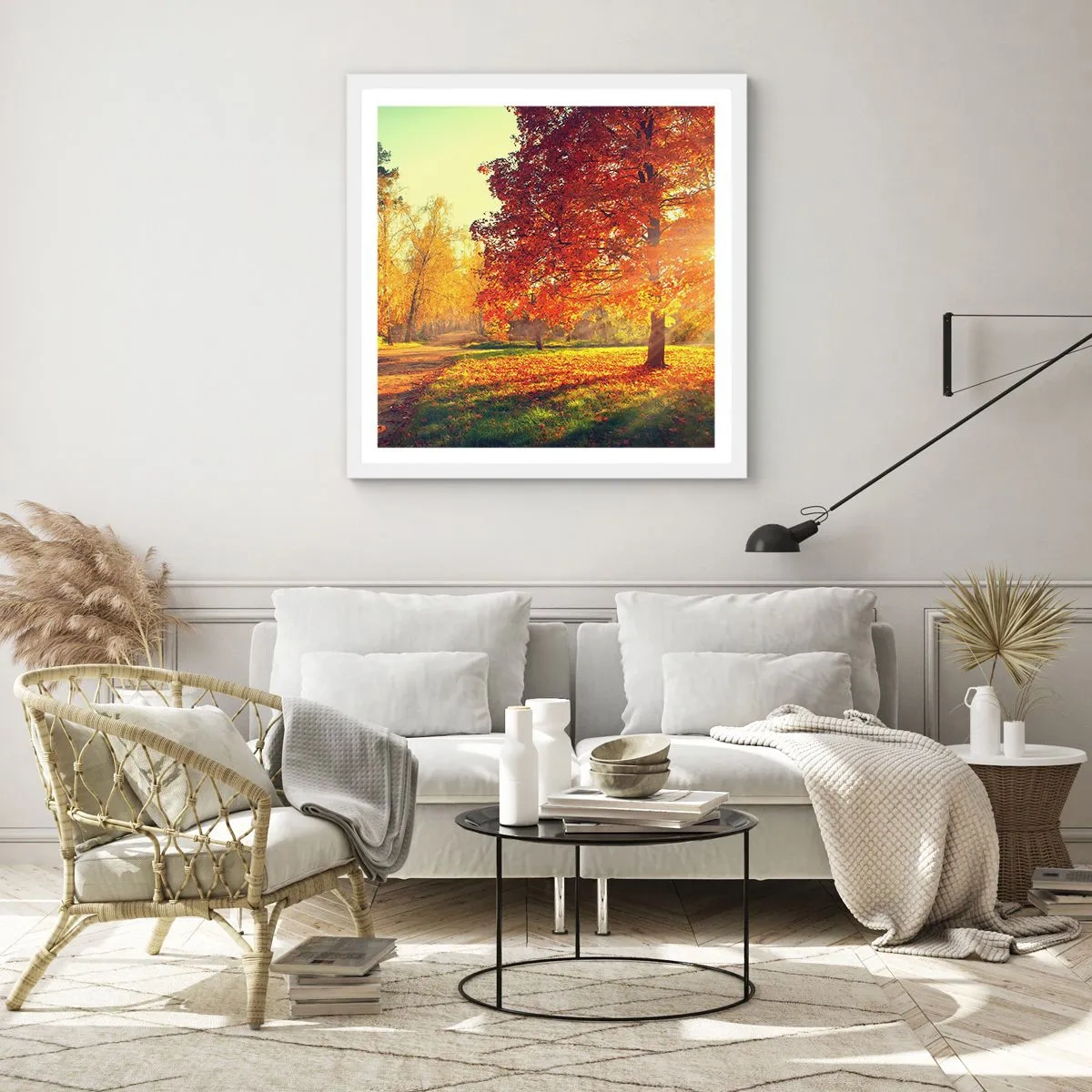 Poster în ramă albă - Roșcatul este frumos - 60x60 cm