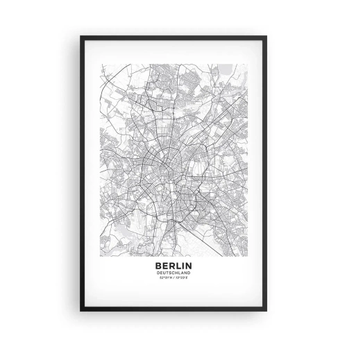 Poster în ramă neagră - Floare de Berlin - 61x91 cm