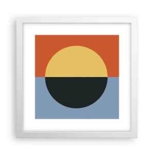 Poster în ramă albă - O compoziție de căldură și răcoare - 30x30 cm
