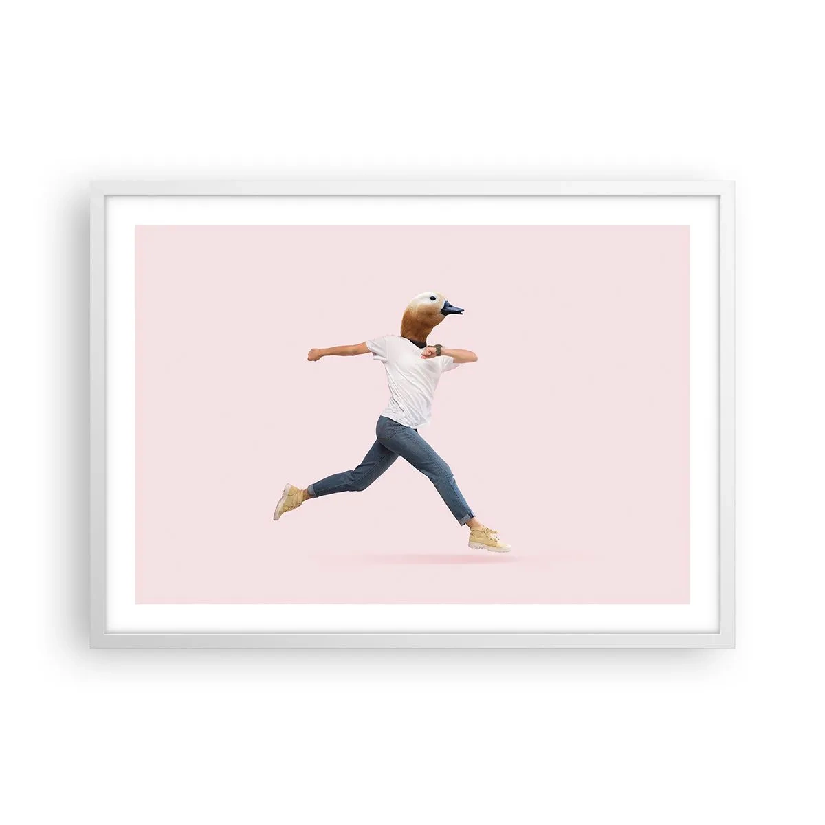 Poster în ramă albă - Un strop de absurditate - 70x50 cm