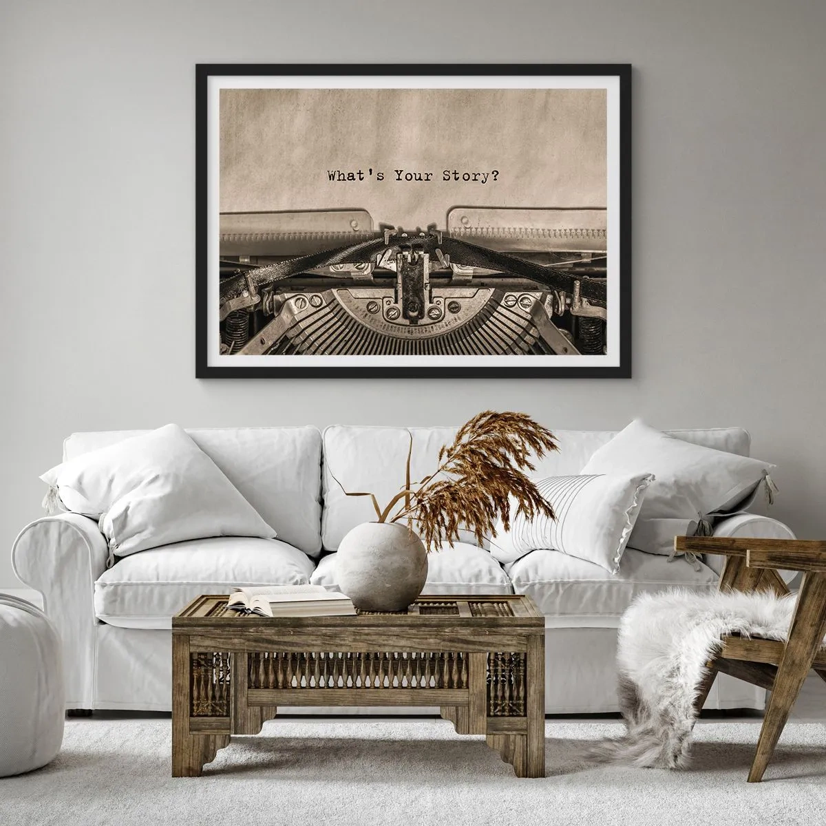 Poster în ramă neagră - Spune-mi - 70x50 cm