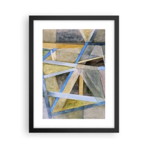 Poster în ramă neagră - Drept sau de-a curmezișul? - 30x40 cm