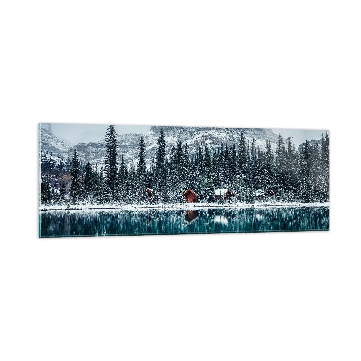 Tablou pe sticlă - Refugiu canadian - 90x30 cm