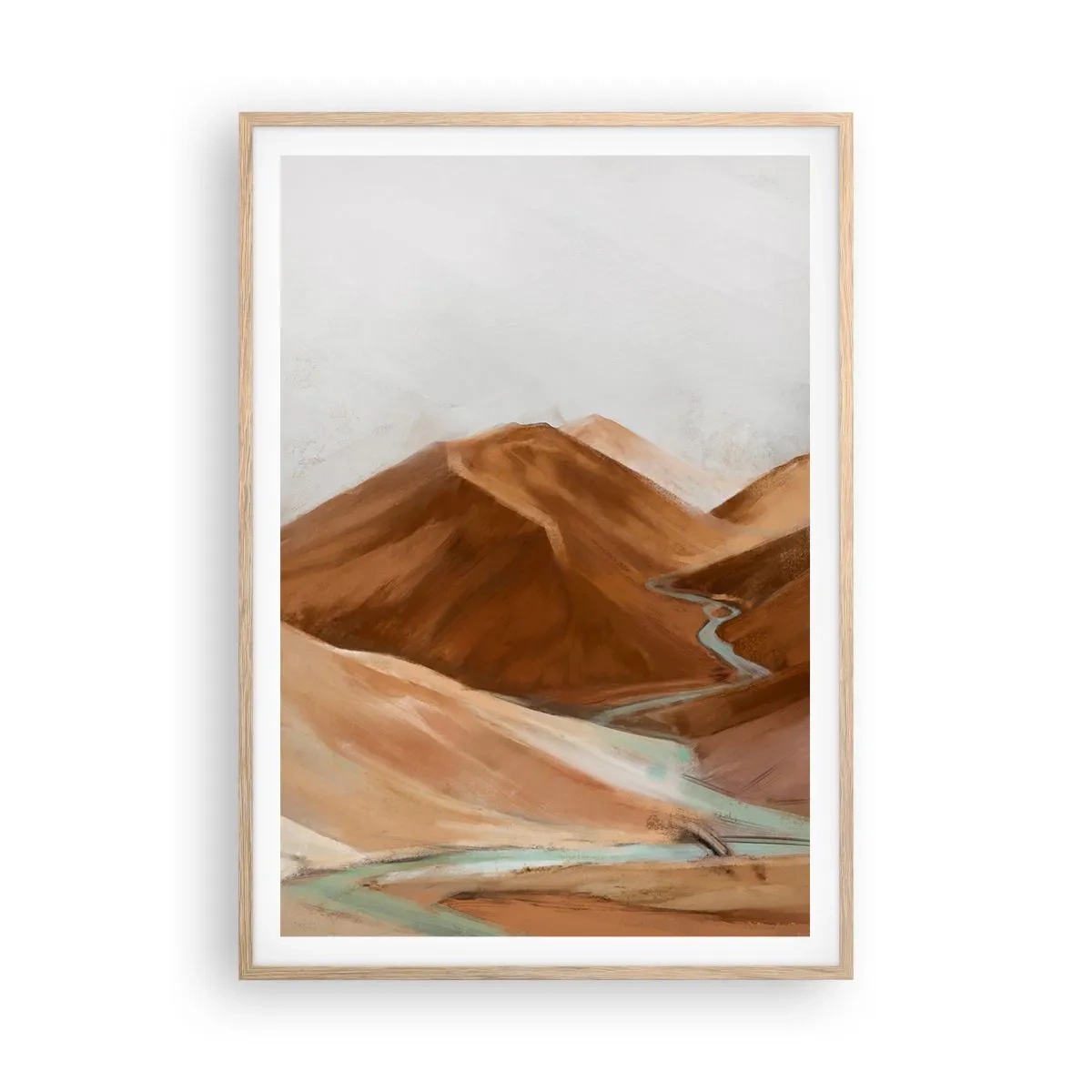 Poster în ramă de stejar deschis - La sursă - 70x100 cm