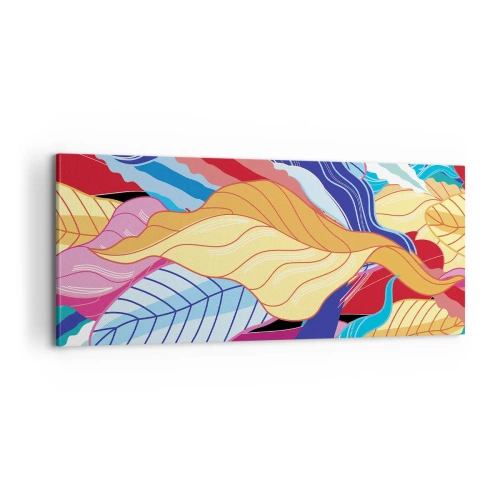 Tablou pe pânză - O dezordine colorată - 100x40 cm