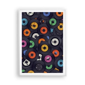 Poster în ramă albă - Culorile clasicilor - 70x100 cm