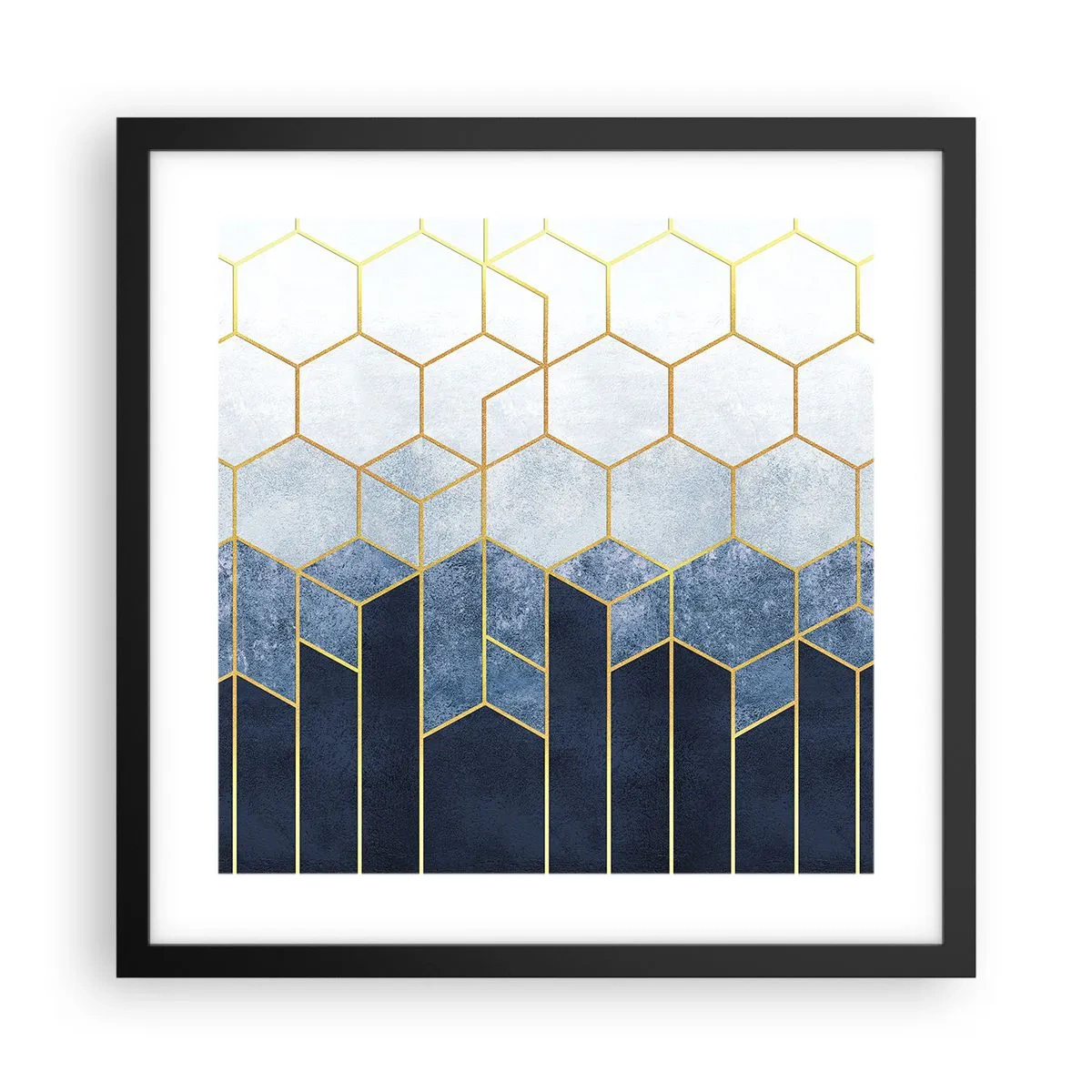 Poster în ramă neagră - Compoziție în ritm sincopat - 40x40 cm