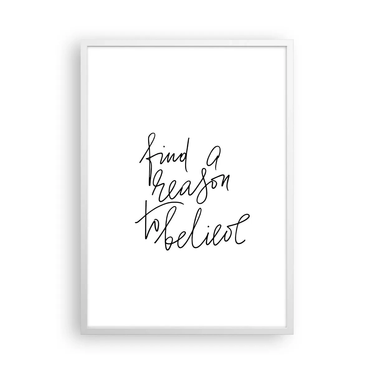 Poster în ramă albă - Este posibil - 50x70 cm