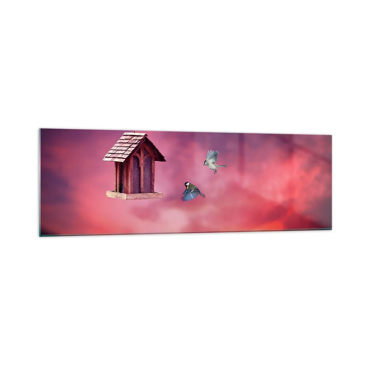 Tablou pe sticlă - Invitație la cină - 160x50 cm