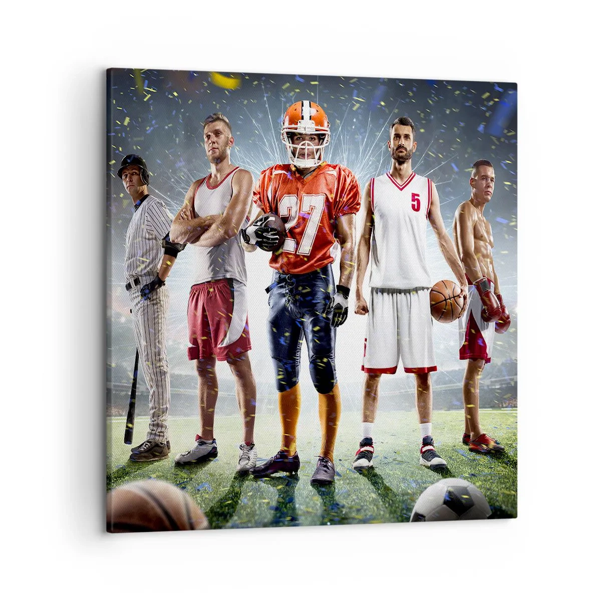 Tablou pe pânză - Gladiatori ai terenului de joc - 50x50 cm