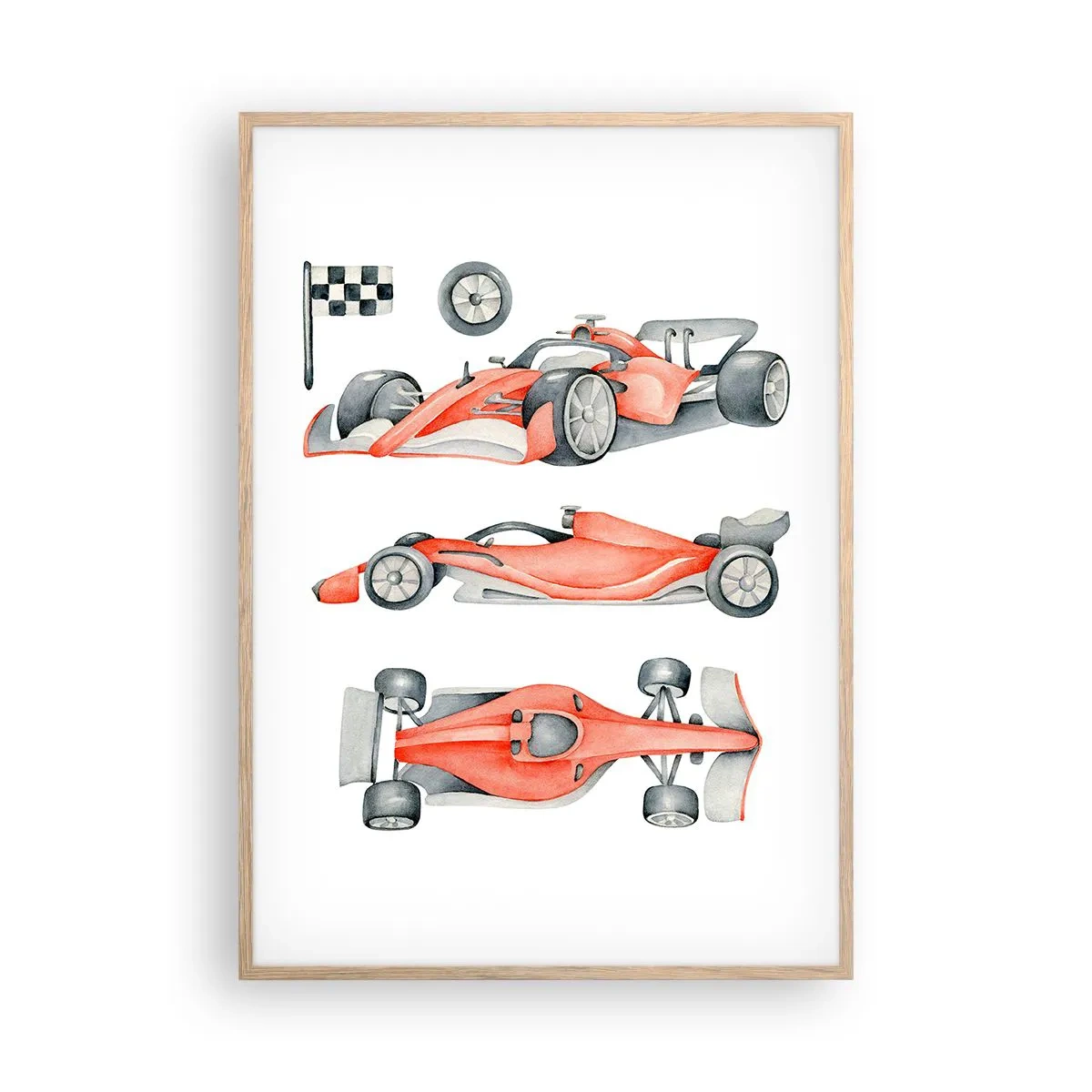 Poster în ramă de stejar deschis - Prindeți visul - 70x100 cm