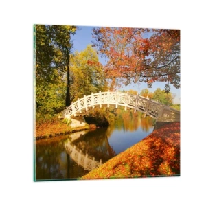 Tablou pe sticlă - Pe podul alb al suspinelor - 30x30 cm